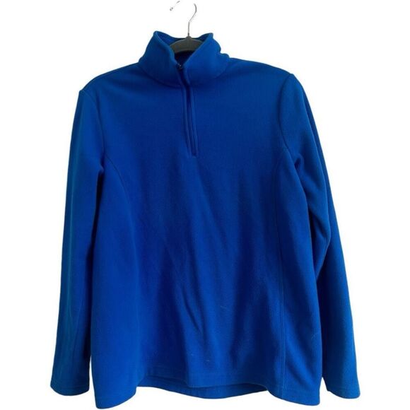Lands' End Cobalt Blue Performance Fleece Sweater Womens Size S Hiking Athletic - Picture 2 of 11